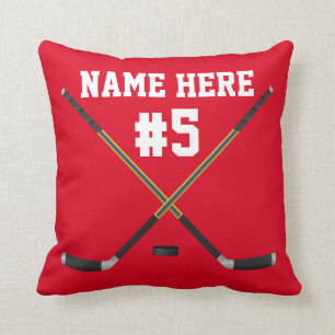 Hockey-Kissen Ihr FOTO, NAME und Jersey-ZAHL Kissen