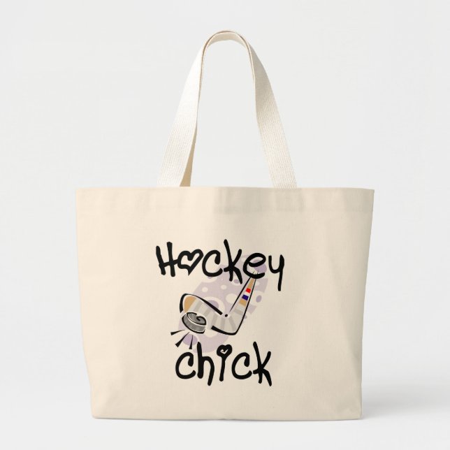 Hockey-Küken-T - Shirts und Geschenke Jumbo Stoffbeutel (Vorne)
