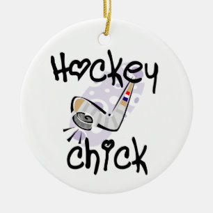 Hockey-Küken-T - Shirts und Geschenke Keramikornament