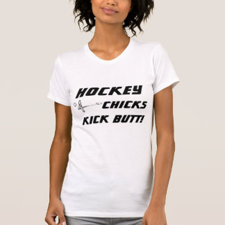 Hockey-Küken-Tritt-Hintern T-Shirt