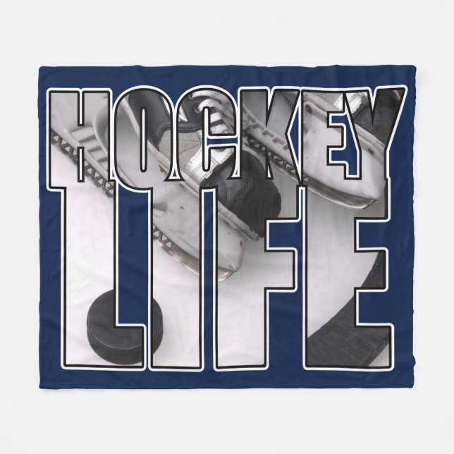 Hockey-Leben-Hockey-Gang auf Eis Fleecedecke (Vorderseite (Horizontal))
