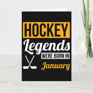 Hockey-Legenden wurden im Januar geboren Geburtsta Karte