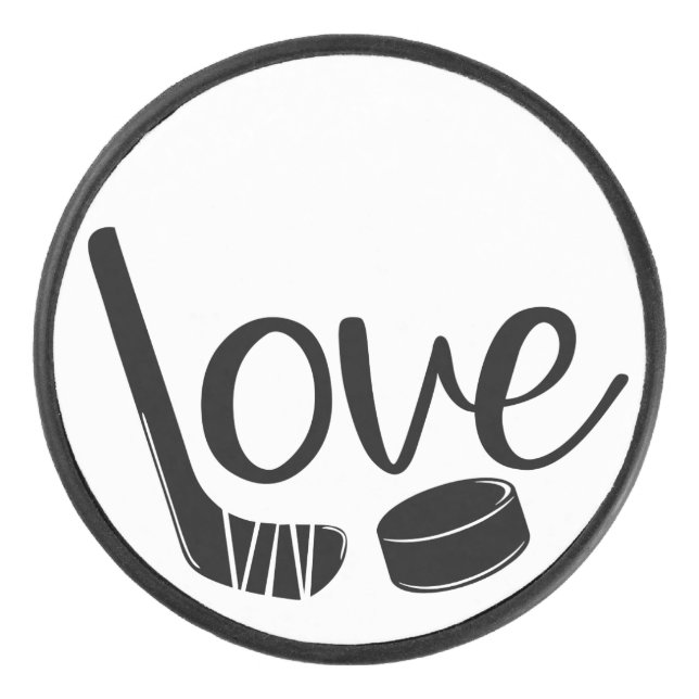 Hockey Liebe Custom Puck (Vorderseite)