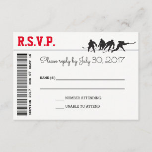 Hockey-Liebe UAWG-Karten RSVP Karte