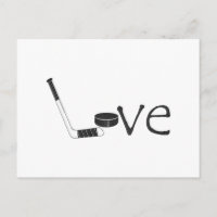 Hockey Liebe Word Art mit Stick and Puck