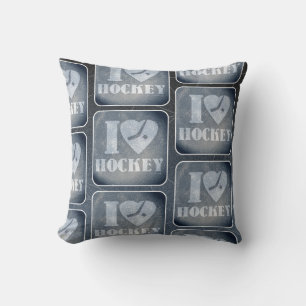 Hockey-Liebesmuster Kissen