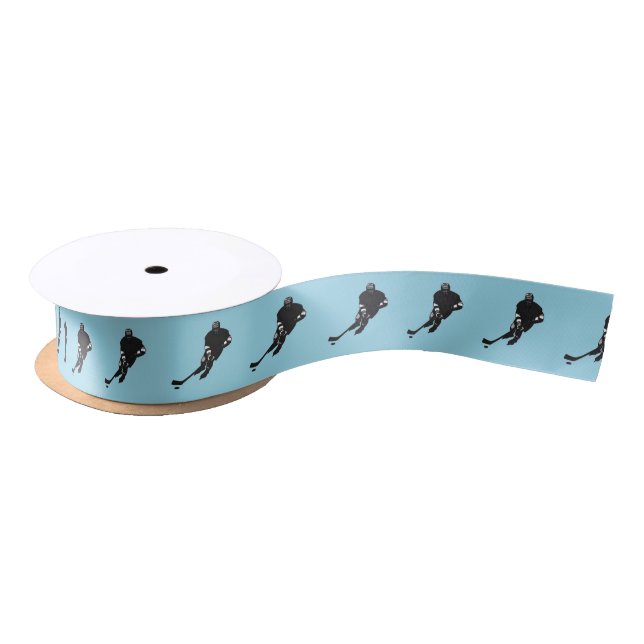 Hockey Light Blue Satinband (Spule)