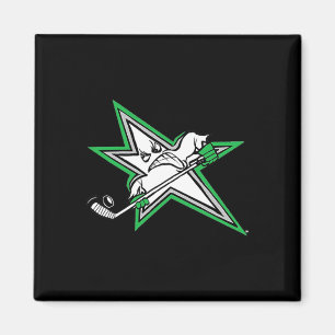 Hockey Lone Star Logo Spieler Maskottchen Cartoon Magnet