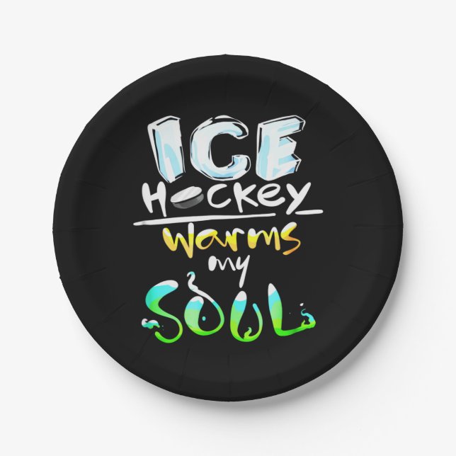 Hockey Lover| Eishockey Warme Mein Soul Pappteller (Vorderseite)
