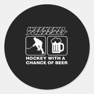 Hockey Lover Hockey mit Bier - Chance Runder Aufkleber