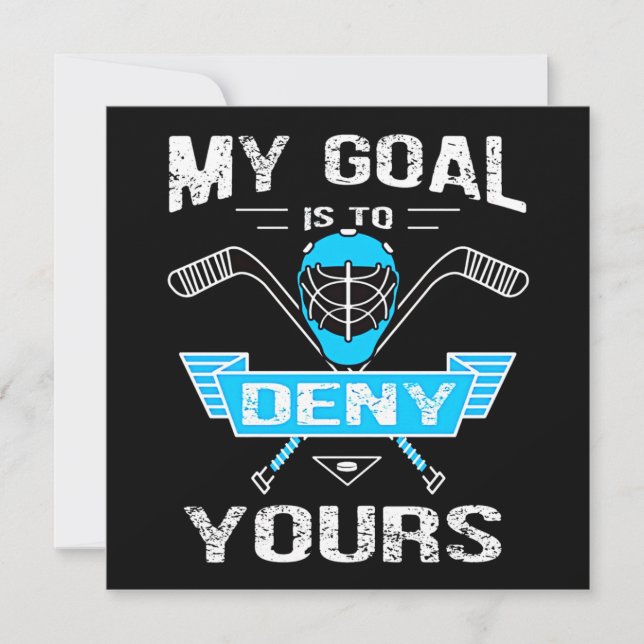 Hockey Lover | Mein Ziel ist es, euch zu verweiger Einladung (Vorderseite)