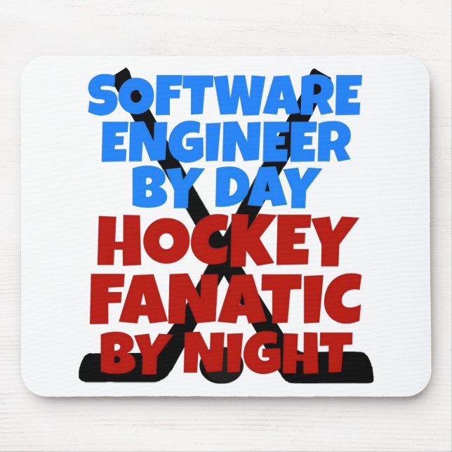Hockey Lover Software Engineer Mousepad (Vorne)