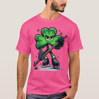 Hockey Lovers Players St Patricks Day Kleeblatt Bo T-Shirt