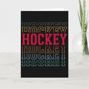 Hockey Lustiger mehrschichtiger Text Team Spieler  Karte