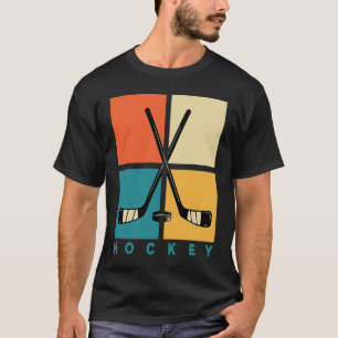 Hockey Lustiges Hockey Frisbee Liebhaber Retro Vin T-Shirt