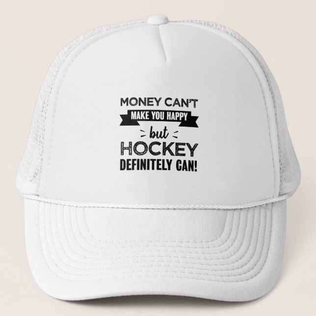 Hockey macht dich glücklich truckerkappe (Vorderseite)