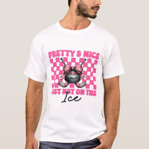 Hockey Mädchen Coquette Schleife Hübsch Nett Nur N T-Shirt