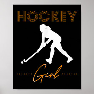 Hockey Mädchen Feldhockey-Geschenk Feldhockey-Spie Poster