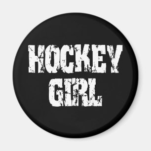 Hockey-Mädchen-Hockey-Mädchen Magnet