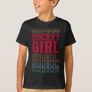 Hockey Mädchen Lustiger Schichttext Tochter Jugend T-Shirt
