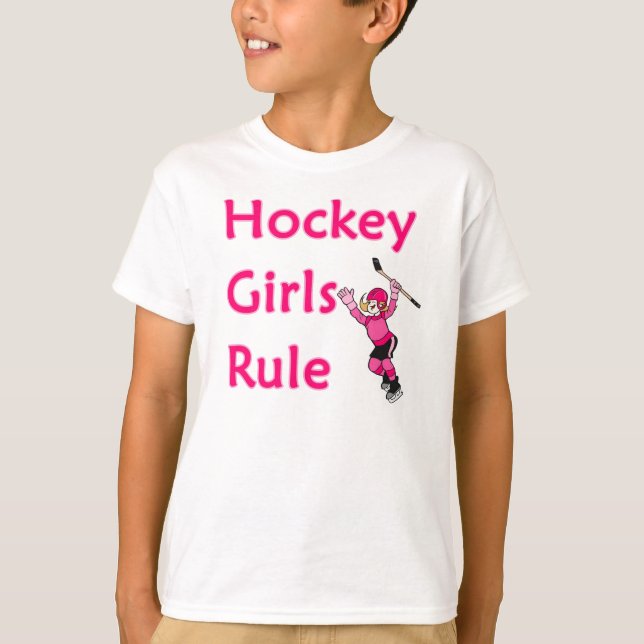 Hockey-Mädchen-Regel T-Shirt (Vorderseite)