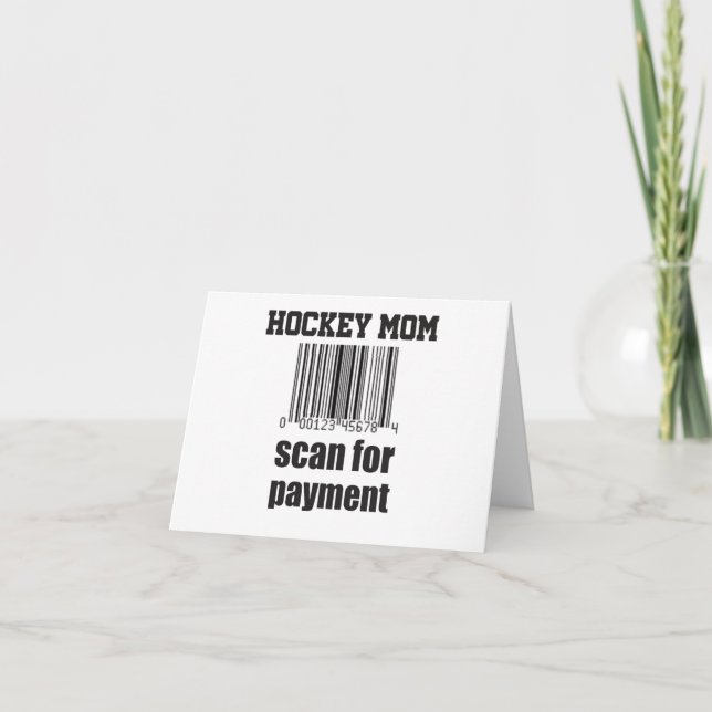 Hockey-Mama auf Bezahlung Dankeskarte (Vorderseite)