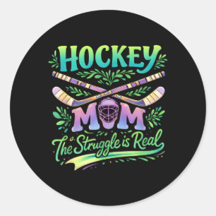 Hockey-Mama Der Kampf Ist Echt Teamgeist Eltern Runder Aufkleber