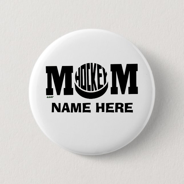 HOCKEY-MAMA (GEWOHNHEIT) BUTTON (Vorderseite)