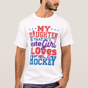 Hockey-Mama Hockey-Vater Süße Tochter T-Shirt