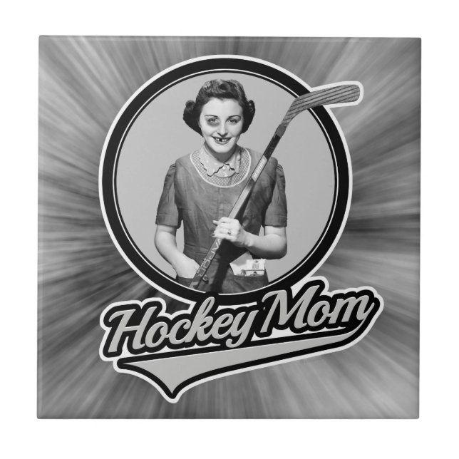 Hockey Mama Keramik Fliese (Vorderseite)