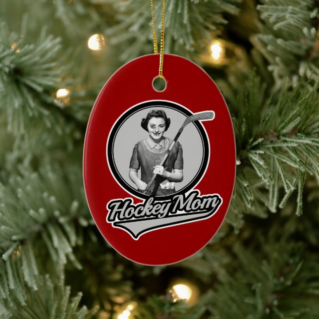 Hockey Mama Keramik Ornament (Baum)