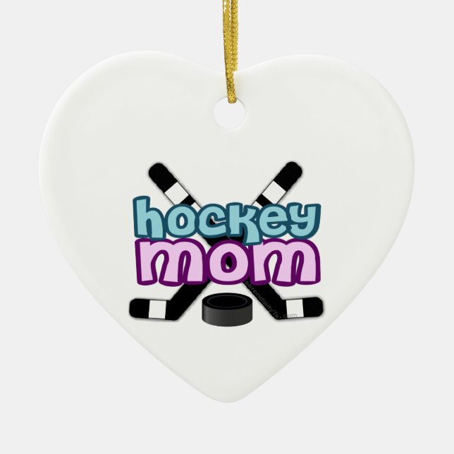 Hockey-Mama Keramikornament (Vorne)