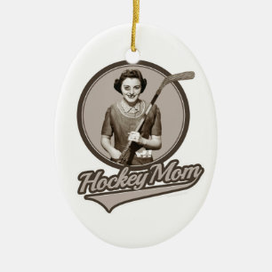 Hockey-Mama Keramikornament