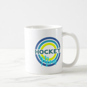 Hockey-Mama mit modernen Hockey-Kreisen Kaffeetasse