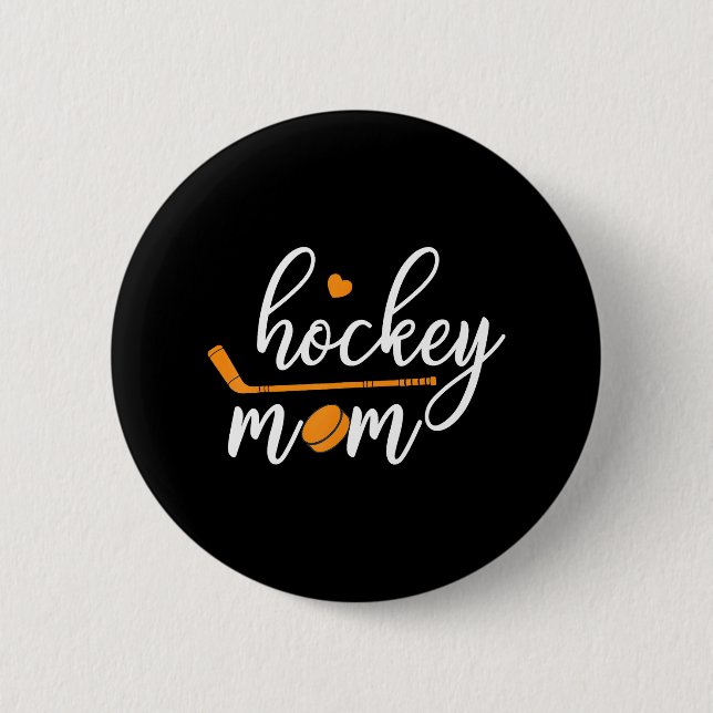 Hockey-Mama Mutter Mama Button (Vorderseite)