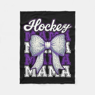 Hockey-Mama Mutti Ball Bow Stolz Sport Mutter Sohn Fleecedecke