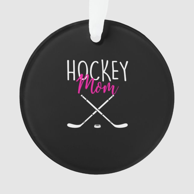 Hockey-Mama Ornament (Vorderseite)