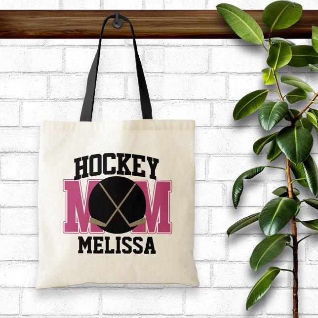 Hockey-Mama Personalisiert (PINK) Tragetasche (Von Creator hochgeladen)