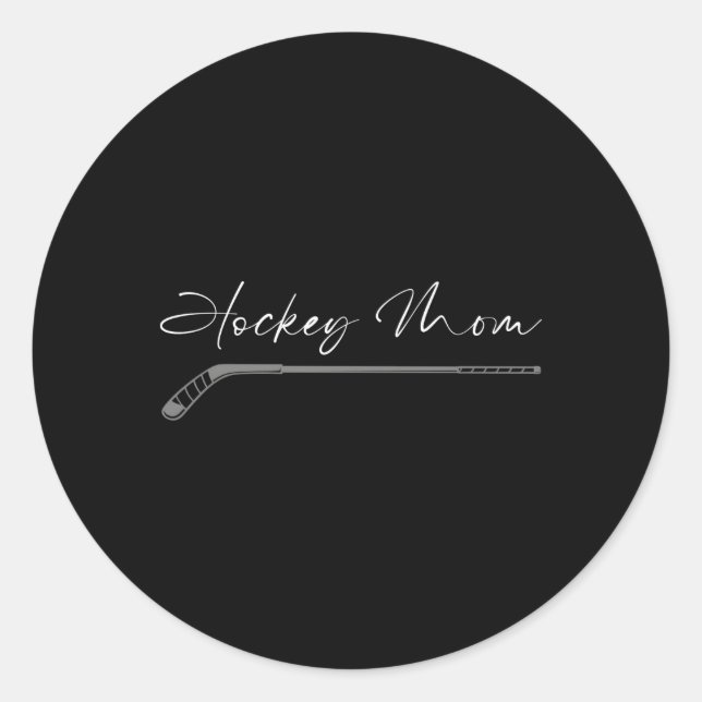Hockey-Mama Runder Aufkleber (Vorderseite)