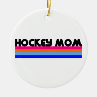Hockey-Mama Streifen Keramik Ornament