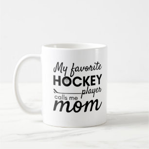 Hockey Mama Tasse Lieblingsspieler Schwarz