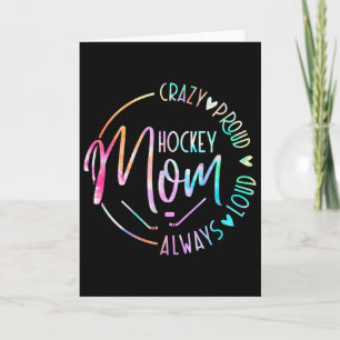 Hockey-Mama total stolz immer laute Tie-Dye-Mutter Karte