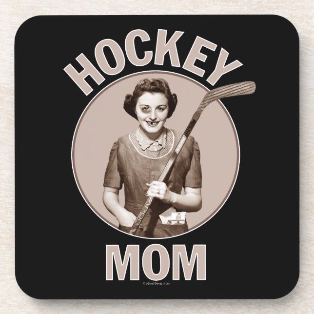 Hockey-Mama Untersetzer (Vorderseite)