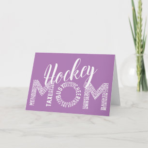 Hockey Mama Word Art Karte