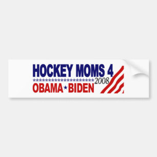 Hockey-Mamas für Obama Biden Autoaufkleber