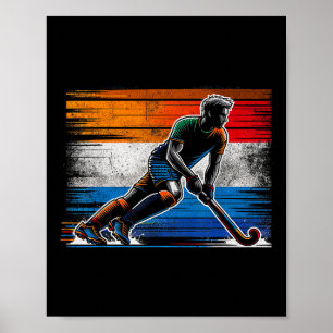 Hockey Männer Niederlande Niederländische Flagge H Poster