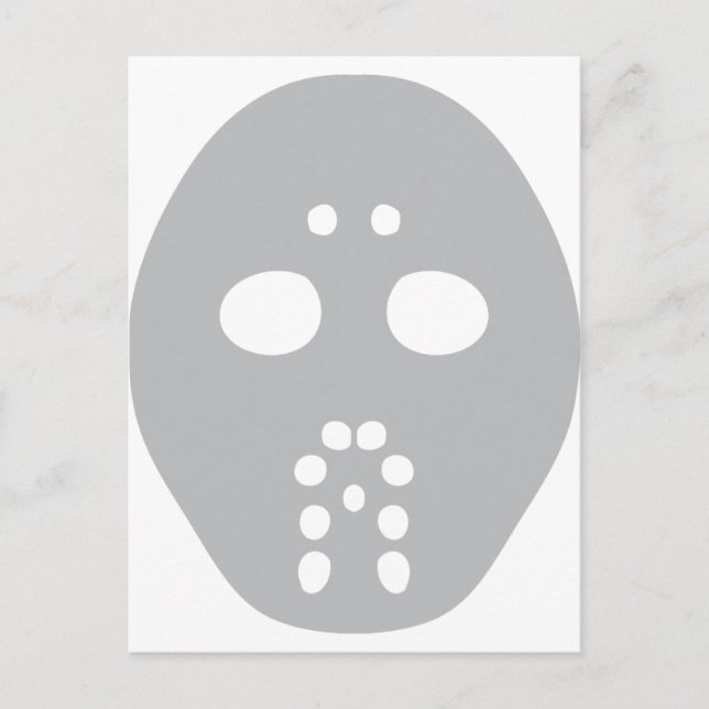 Hockey-Maske Postkarte (Vorderseite)