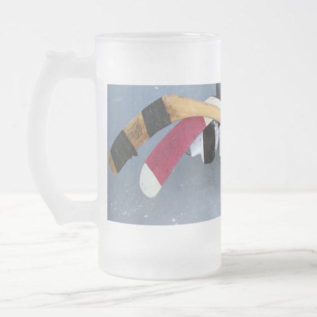 Hockey Mattglas Bierglas (Links)