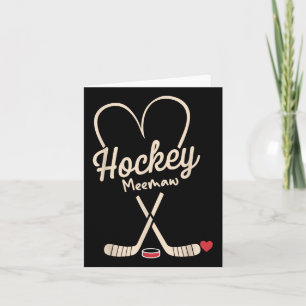 Hockey Meemaw Heart Hockey Player Karte