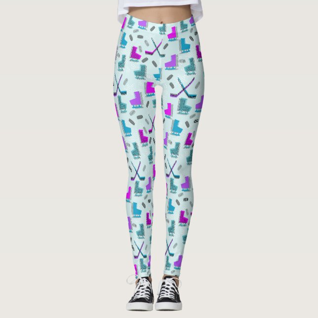 Hockey-Memphis-Art Leggings (Vorderseite)